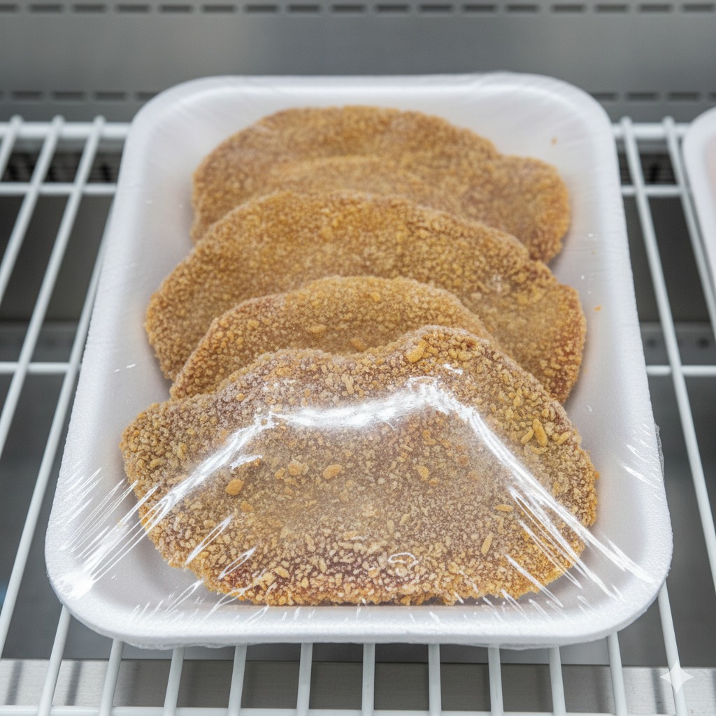 Berenjenas empanizadas en bandeja